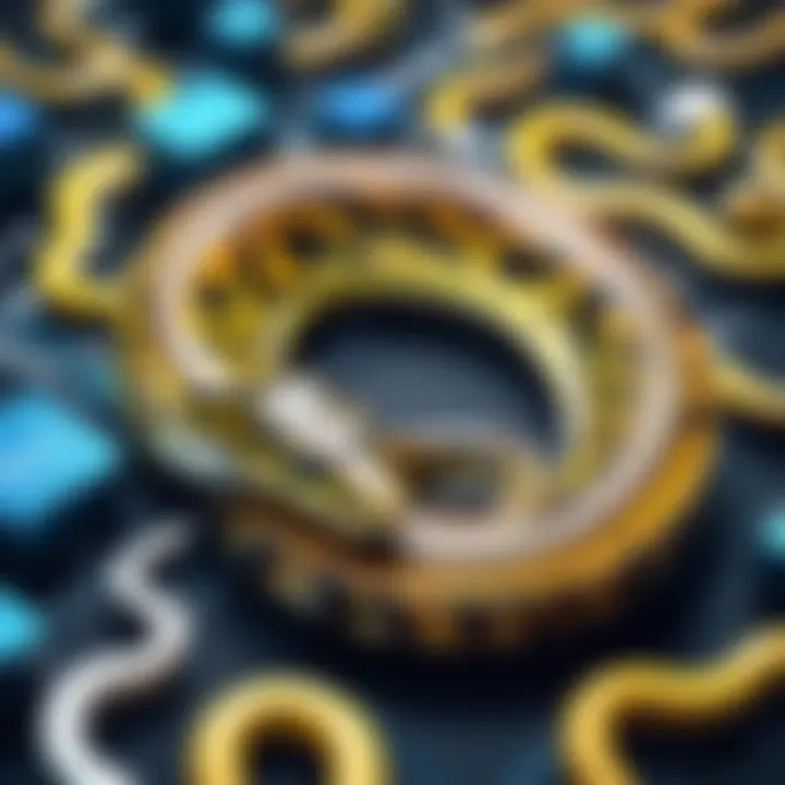 Python community collaboration depiction
