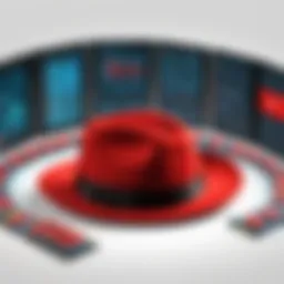 Illustration depicting Red Hat Linux virtual machine deployment process