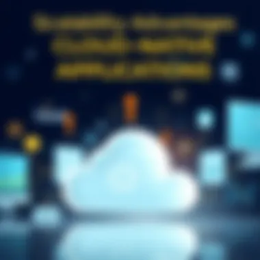 Illustration showing scalability benefits of cloud-native applications