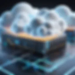 Representation of cloud infrastructure symbolizing digital data storage