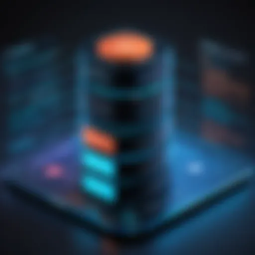 Visual representation of transactional database architecture highlighting real-time processing.