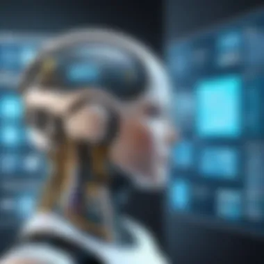 Applications of AI Across Industries Conceptual representation of AI applications in different industries