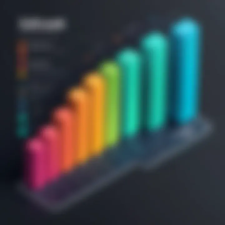 Graph displaying salary benchmarks for various app development roles