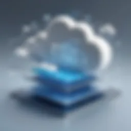 Cloud computing architecture diagram showcasing different layers