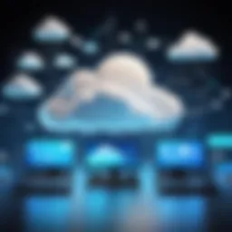 Conceptual illustration of cloud computing latency