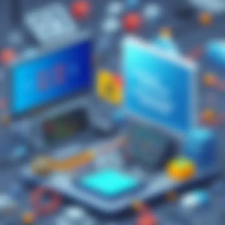 Continuous Integration and Deployment in DevOps Illustration showcasing Continuous Integration and Continuous Deployment