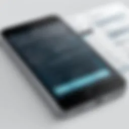 A detailed wireframe showcasing a mobile application layout
