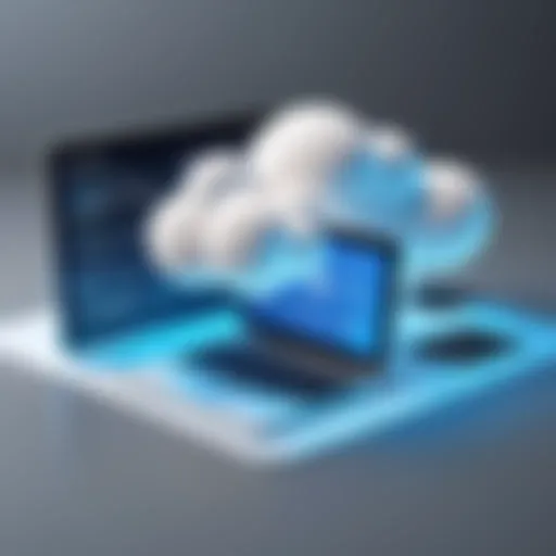 Conceptual illustration representing cloud-based software delivery