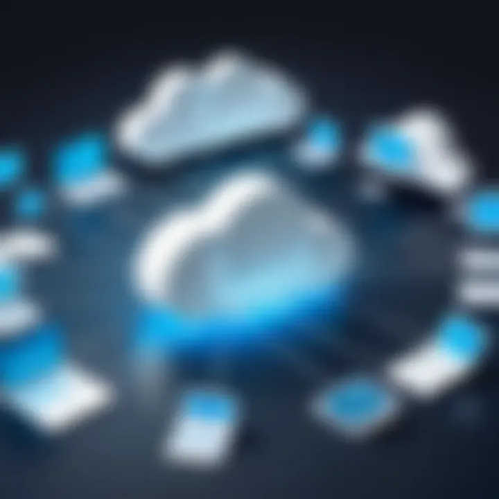 Diagram illustrating different cloud service models