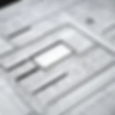 User Interface Wireframe Example A digital wireframe showcasing a user interface layout with annotations.