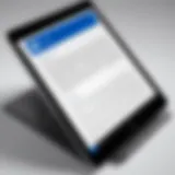 Installation process of Microsoft Word on an Android tablet