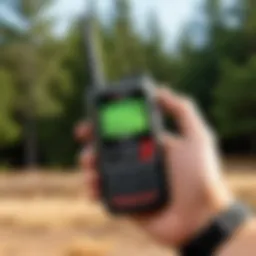 A Verizon Wireless Walkie Talkie in action outdoors.