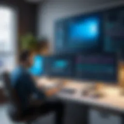 Code editor showcasing Windows app development